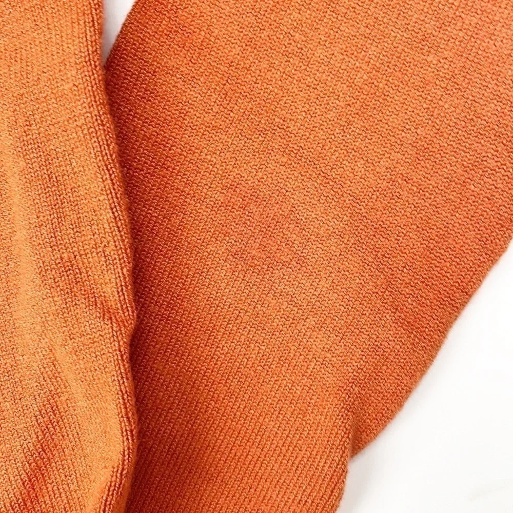 Naranka orange floral knit button down cardigan
